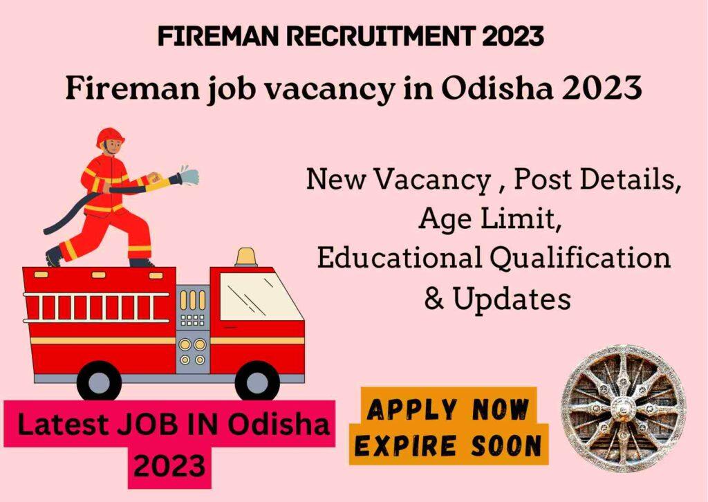 Fireman Recruitment 2023 Odisha