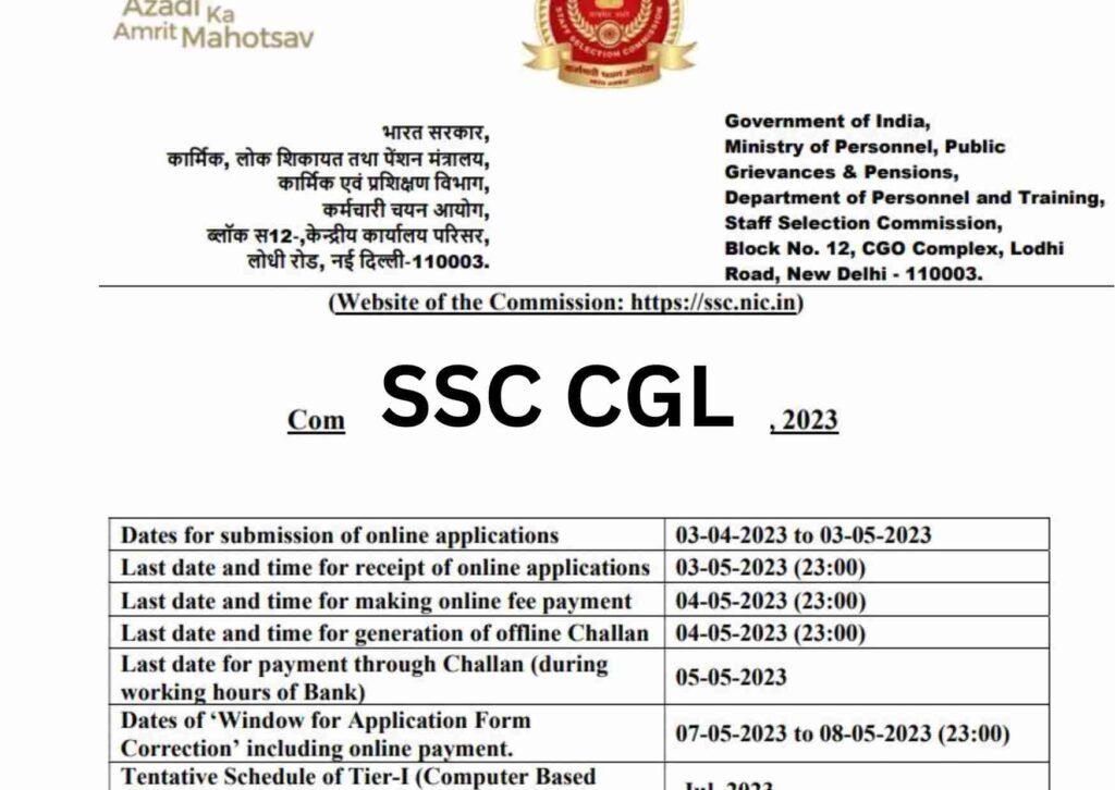 SSC CGL Recruitment 2023