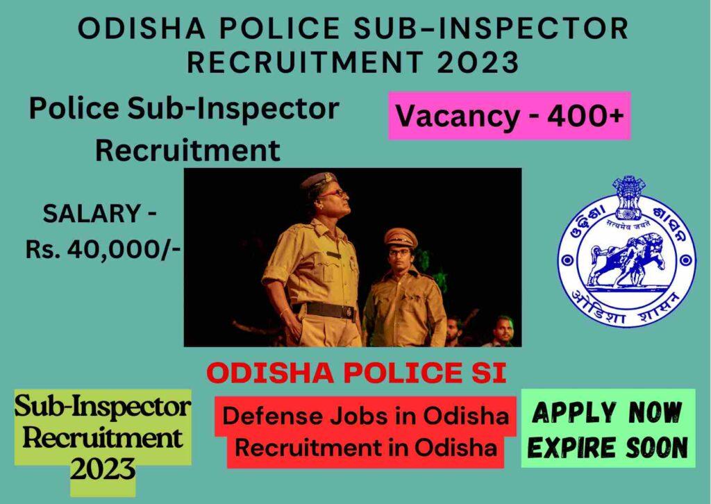 Odisha Police SI Recruitment 2023