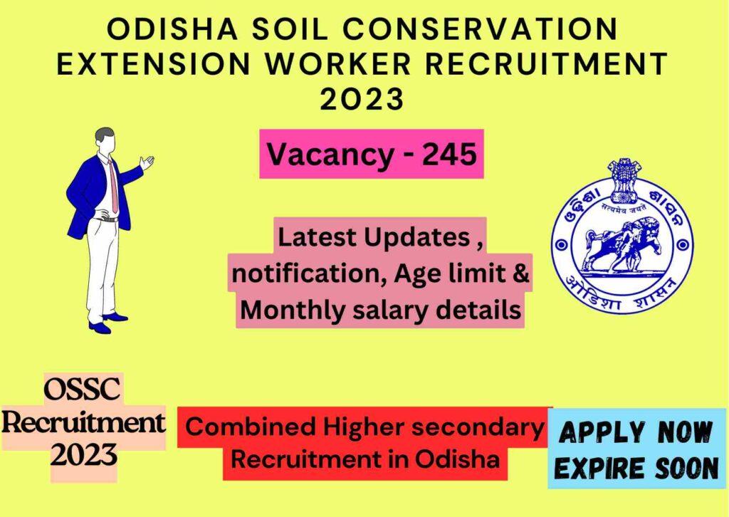 Soil conservation extension worker recruitment 2023