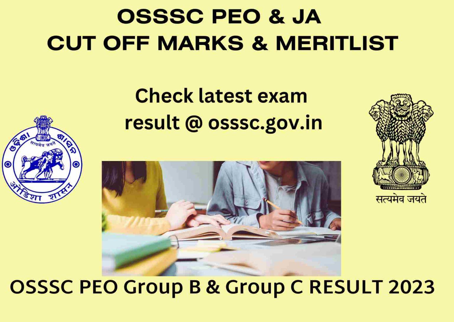 osssc-peo-cut-off-marks-2023-district-wise-ja-cut-off-marks-merit