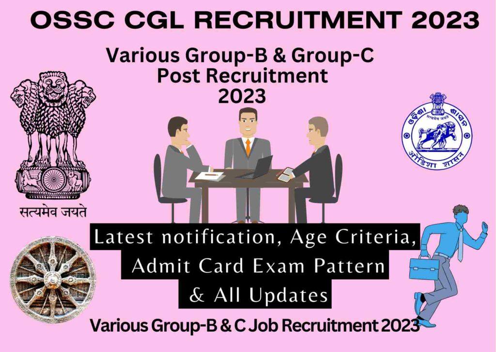 OSSC CGL Recruitment 2023 Apply Online