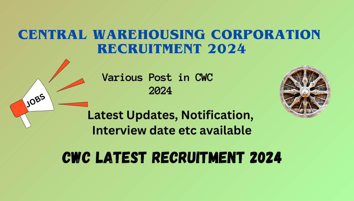 Central warehousing Corporation Recruitment Odisha 2024