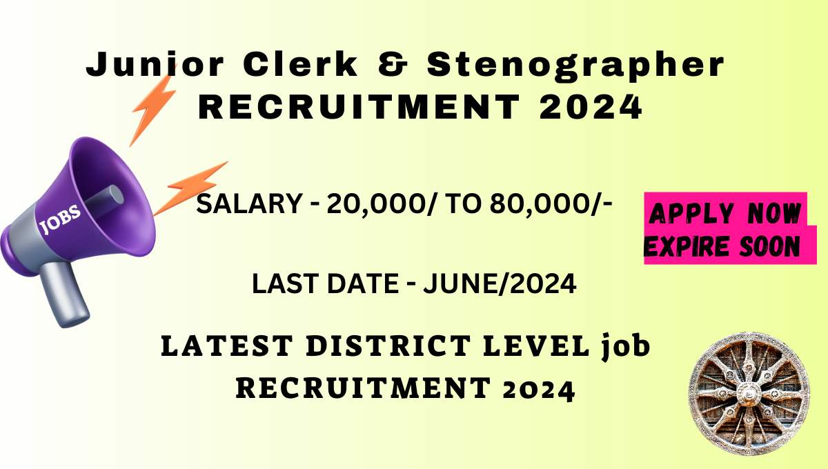 Junior Clerk Stenographer Recruitment 2024